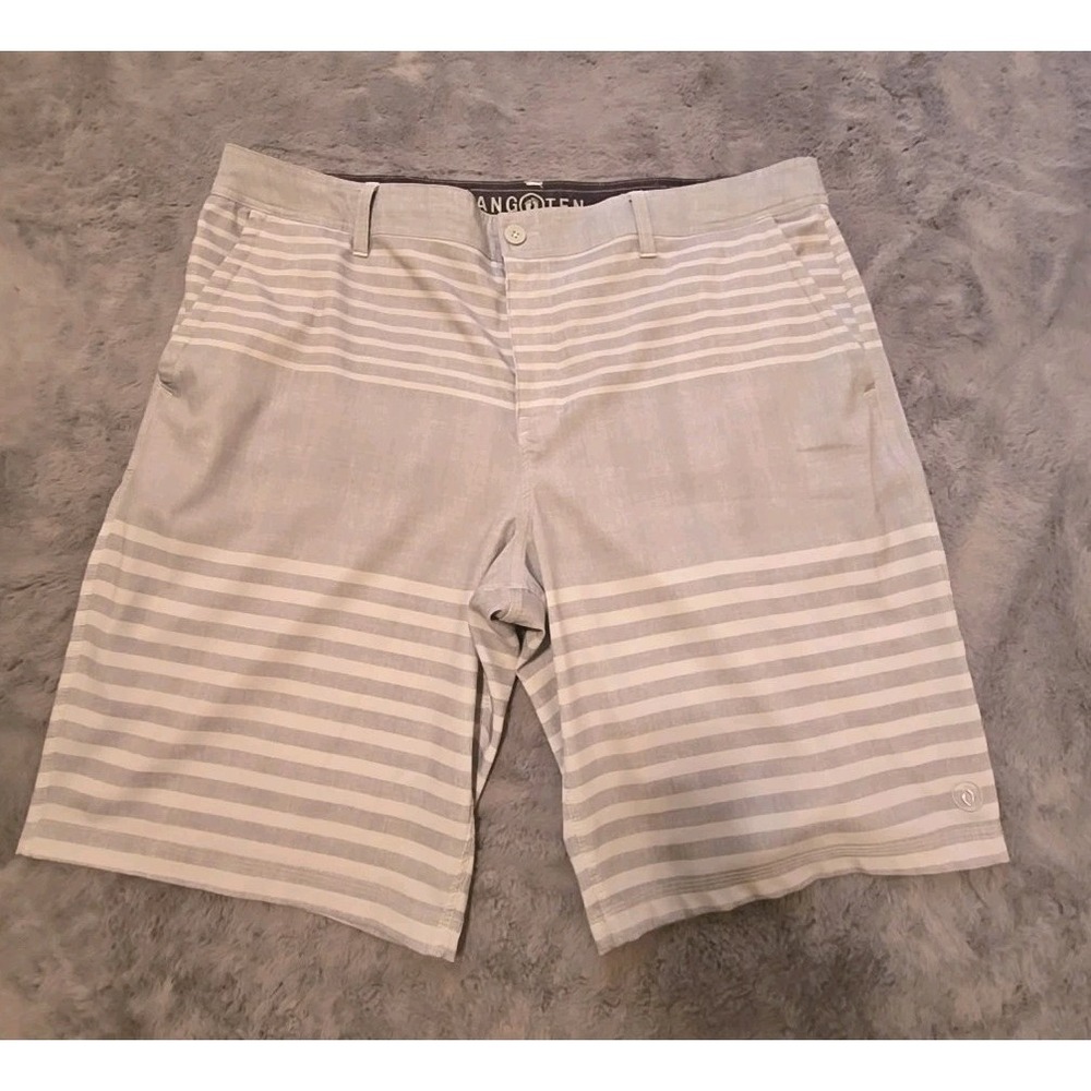 Hang Ten Men's Hybrid Shorts Size 40‎ Gray Lightweight Stretch Quick Dry Chino